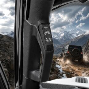لوحة مفاتيح بمقبض من GOLOTO JL400 لسيارة Jeep Wrangler JL 2018-2023 & Gladiator 2020-2023 - طراز OE، إضاءة خلفية خافتة بأربعة ألوان، التوصيل والتشغيل in Kuwait