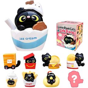 Little Black Cat’s Life Diary Series Blind Box, Animal Series Figures, Cute Delicate Kitten Mystery Box, Collectible Toys Home Decorations, Holiday Birthday Gifts, Single Box in Kuwait