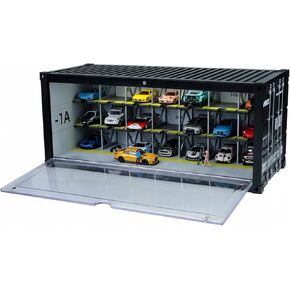 1:64 Diecast Car Display Case with LED Lighting - Multi-Level Parking Garage Diorama, Stackable & Linkable Storage Organizer for Hot Wheels, Matchbox in Saudi Arabia
