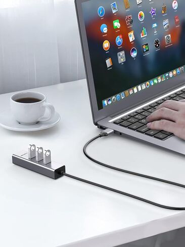 LENTION USB C Hub Ethernet Adapter, 3 USB 3.0 Ports, RJ45 Network Connector for 2023-2016 MacBook Pro, New Mac Air/iPad Pro, Chromebook, More, Stable Driver Certified (CB-C23s, Silver) in Saudi Arabia