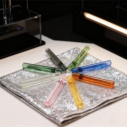 Rinercber 10 Pcs Borosilicate Blowing Tubes, 3.9 Inch Length, 7mm ID, 12mm OD, 2mm Wall Thickness - High Temp Resistant for Industrial, Laboratory, and Craft Projects, With Cleaning Brush in Saudi Arabia