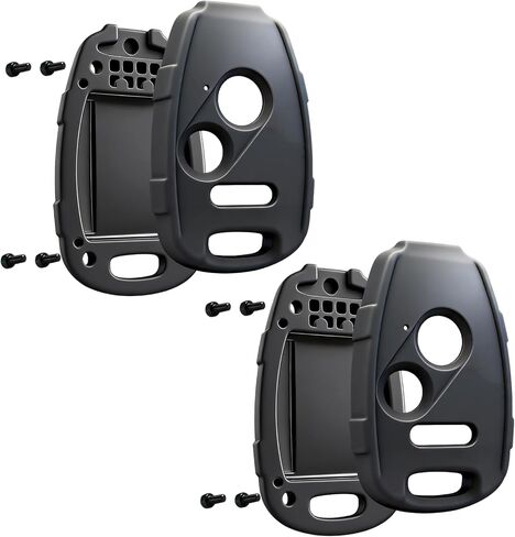 غطاء غطاء Key Fob متوافق مع Honda Accord 2003-2012، Civic EX 2006-2013، Pilot 2009-2015، CR-V 2005-2006 - متين ممتاز، مقاوم للخدش، القطع غير مطلوب (زر 4-أسود، 1) in Kuwait