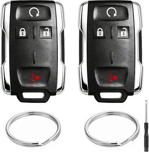 Key Fob Shell Replacement for Chevy: Car Key Case Cover for Chevrolet Colorado Silverado Gmc Sierra Canyon 1500 2500 3500 HD 2014 2015 2016 2017 2018 2019 2020 2021 2022 2023 Keyless Entry Remote-2PCS in Saudi Arabia