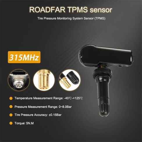 ROADFAR TPMS Sensor 315MHz Tire Pressure Sensor Fits for Subaru Crosstrek Forester Legacy Outback Tribeca WRX XV Crosstrek Replaces 28103SA001 in Kuwait