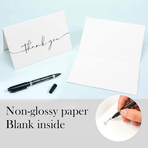 NESCCI 24 Pack Thank You Cards With Envelopes,4x6 Inch Minimalistic Design, Thank You Notes for Wedding,Bridal Shower, Business, Baby Shower, Small Business, Funeral, Graduation in Saudi Arabia