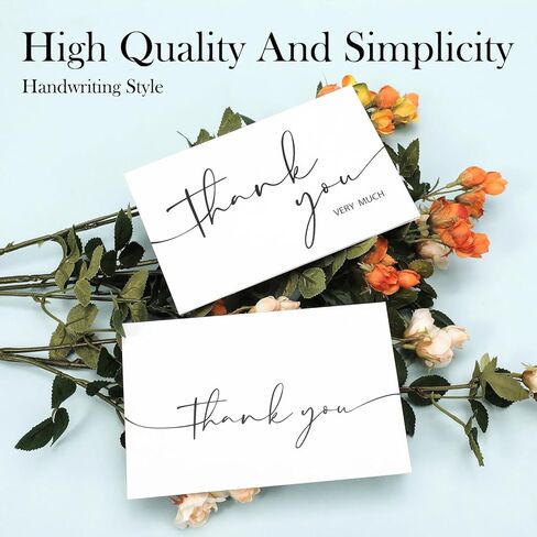 NESCCI 24 Pack Thank You Cards With Envelopes,4x6 Inch Minimalistic Design, Thank You Notes for Wedding,Bridal Shower, Business, Baby Shower, Small Business, Funeral, Graduation in Saudi Arabia