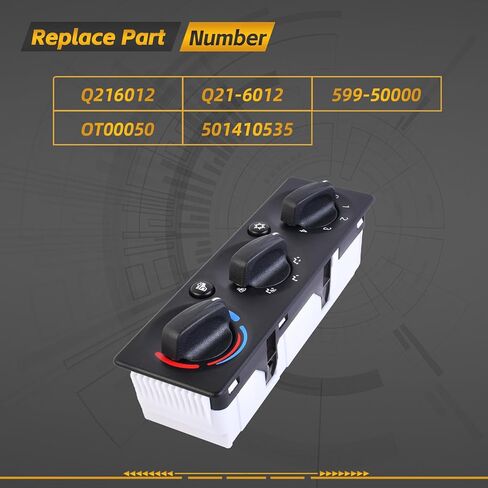 Cab Climate Control Panel Q21-6012 for Peterbilt 384 2008-2015 HVAC Heater A/C Switch Module Replace Q216012 501410535 599-50000 in Saudi Arabia