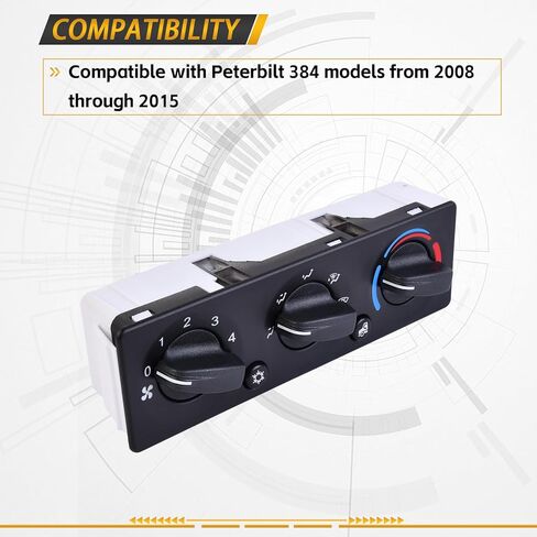 Cab Climate Control Panel Q21-6012 for Peterbilt 384 2008-2015 HVAC Heater A/C Switch Module Replace Q216012 501410535 599-50000 in Saudi Arabia