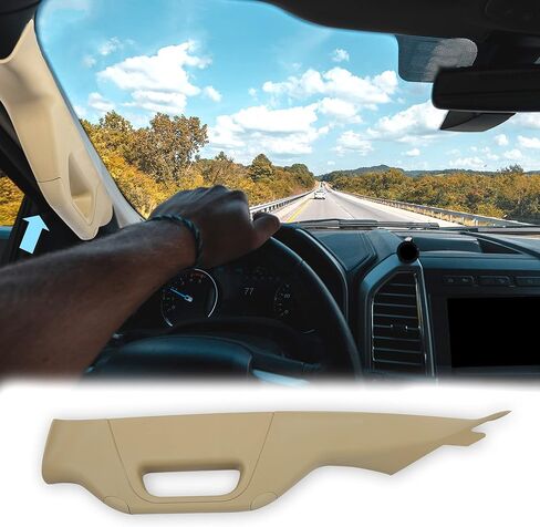 X AUTOHAUX A Pillar Grab Handle Interior Trim Left Side Khaki Fit for Ford F-250 F-350 F-450 F-550 2011-2016 Super Duty BC3Z-2503599-AA in Kuwait