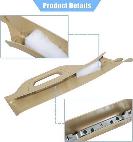 X AUTOHAUX A Pillar Grab Handle Interior Trim Left Side Khaki Fit for Ford F-250 F-350 F-450 F-550 2011-2016 Super Duty BC3Z-2503599-AA in Kuwait