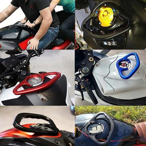 مقبض يد للركاب للدراجات النارية، مسند ذراع لخزان الوقود، مقبض مناسب لـ Yamaha YZF R1 YZF R6 YZF R25 YZF R1 R3 R25 R15 YZF1000 ملحقات الألومنيوم (أزرق) in Kuwait