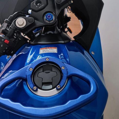مقبض يد للركاب للدراجات النارية، مسند ذراع لخزان الوقود، مقبض مناسب لـ Yamaha YZF R1 YZF R6 YZF R25 YZF R1 R3 R25 R15 YZF1000 ملحقات الألومنيوم (أزرق) in Kuwait