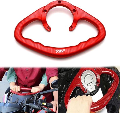 مقبض يد للركاب للدراجات النارية، مسند ذراع لخزان الوقود، مقبض مناسب لـ Yamaha YZF R1 YZF R6 YZF R25 YZF R1 R3 R25 R15 YZF1000 ملحقات الألومنيوم (أزرق) in Kuwait