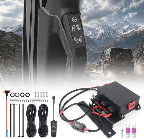 لوحة مفاتيح بمقبض من GOLOTO JL400 لسيارة Jeep Wrangler JL 2018-2023 & Gladiator 2020-2023 - طراز OE، إضاءة خلفية خافتة بأربعة ألوان، التوصيل والتشغيل in Kuwait