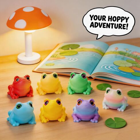 16Pcs Mini 3D Printed Frog Bulk, Articulated Frog Small Animal Figurines, 3D Printed Fidget Toys for Easter Basket Stuffers, Easter Egg Fillers for Kids, Desk Pets for Classroom Prizes in Saudi Arabia