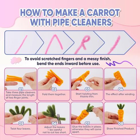 400 PCS Pipe Cleaners Bulk, 20 Colors Creative Chenille Stems Pipe Cleaners Craft, Pipe Cleaners for Crafts, Flowers, Art Projects, DIY Room Decor,Christmas Decorations in Saudi Arabia