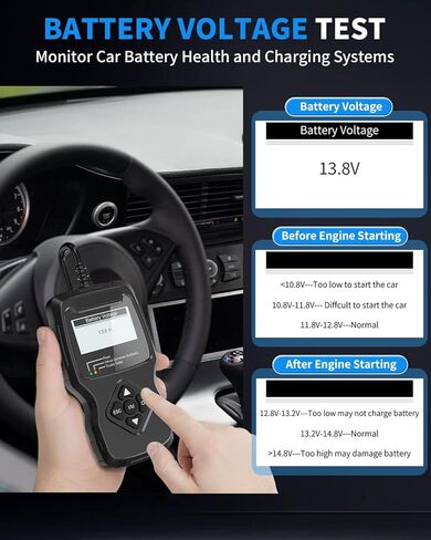 Car OBD2 Scanner, OBD2 Scanner Diagnostic Code Reader Tool with I/M Readiness, Data Stream, Battery Tester, Check Engine Light with Reset, OBDII/EOBD Car Diagnostic Scanner for All Vehicles After 1996 in Saudi Arabia