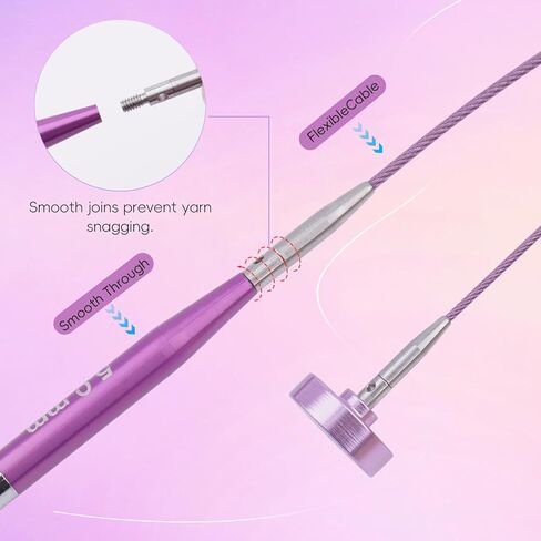 Weabetfu Interchangeable Circular Knitting Needles Set 12 Pairs Shorties Knitting Needles 3.0-8.0mm,2 Inch Aluminum Short Circular Needles with 360° Swivel Cables for Socks,Sleeves & Small Projects in Kuwait