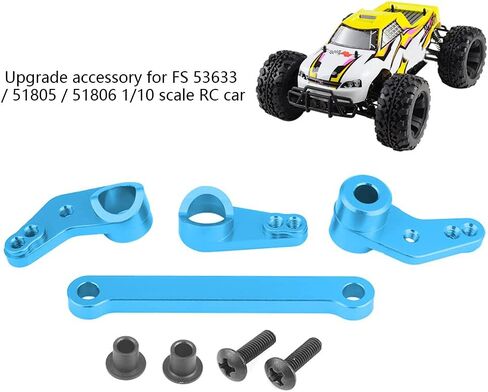 Aluminium Alloy Steering Servo Saver Complete, RC Steering Servo Saver for FS 53633/51805 / 51806 1/10 Scale RC Car, CNC Machined with Anodized Finish (532007B Blue) in Saudi Arabia
