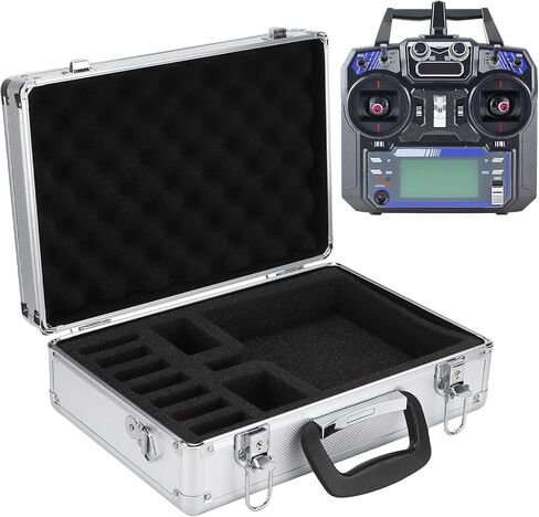 Dan&Dre Remote Controller Box, Aluminum Alloy Case with High Density Foam Interior and Lockable Latch, for JR FUTABA Transmitter and Receiver in Kuwait