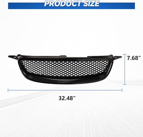 Front Grille Compatible with Toyota Corolla CE LE S XRS 2003 2004 2005 2006 2007 2008 Hood Mesh Grille Upgraded Version ABS Plastic Front Bumper Grill Direct Replacement in Saudi Arabia