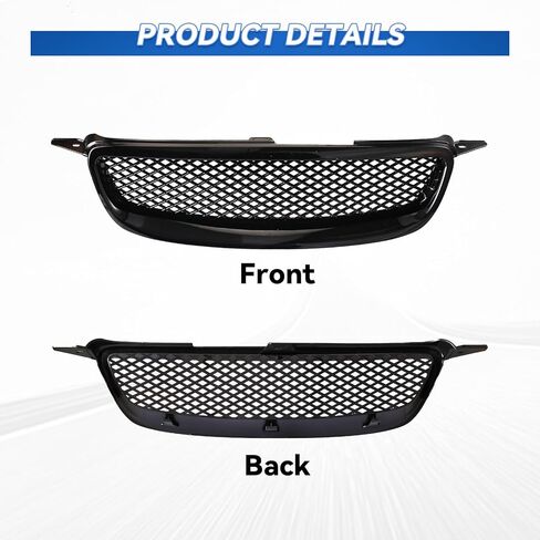 Front Grille Compatible with Toyota Corolla CE LE S XRS 2003 2004 2005 2006 2007 2008 Hood Mesh Grille Upgraded Version ABS Plastic Front Bumper Grill Direct Replacement in Saudi Arabia