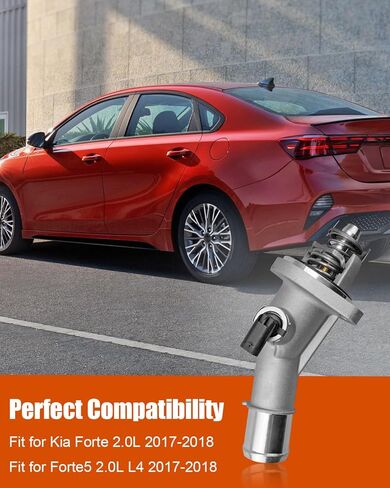 مجموعة مبيت منظم حرارة مبرد المحرك مناسبة لكيا فورتي 2.0L 2017-2018 Forte5 2.0L L4 2017-2018 استبدال 25500-2E080، سبائك الألومنيوم in Kuwait