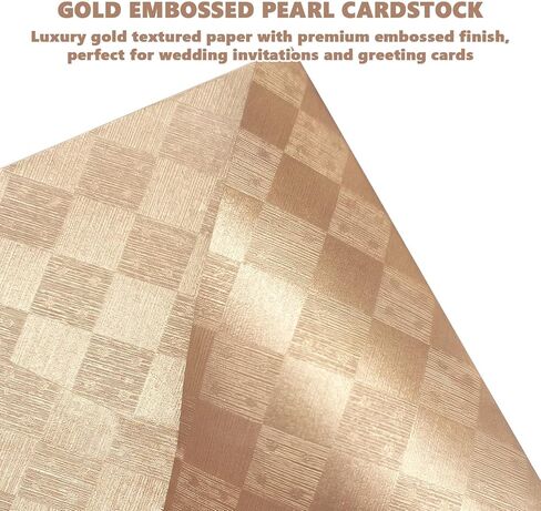 50 Pack A7 Pearl Envelopes with Stickers, 5 x 7 Pearl Glitter Paper with Unique Texture for Invitation, Perfect for Wedding Invitation Cards and Graduation Cards(Pearl Champagne Gold) in Saudi Arabia