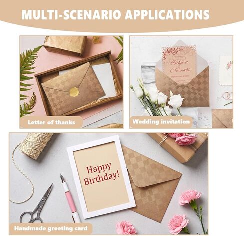 50 Pack A7 Pearl Envelopes with Stickers, 5 x 7 Pearl Glitter Paper with Unique Texture for Invitation, Perfect for Wedding Invitation Cards and Graduation Cards(Pearl Champagne Gold) in Saudi Arabia