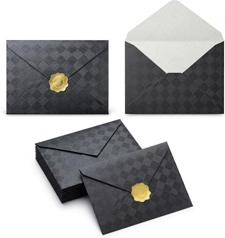 50 Pack A7 Pearl Envelopes with Stickers, 5 x 7 Pearl Glitter Paper with Unique Texture for Invitation, Perfect for Wedding Invitation Cards and Graduation Cards(Pearl Champagne Gold) in Saudi Arabia