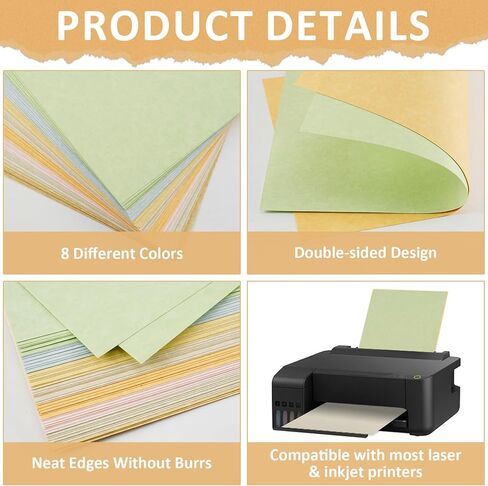64 Sheets Colored Cardstock Paper, 8.5x11 Inch 250GSM Double Sided Card Stock Paper, 8 Morandi Colors Thick Construction Paper, Printer Craft Paper for DIY Journal Scrapbooking Card Making in Saudi Arabia