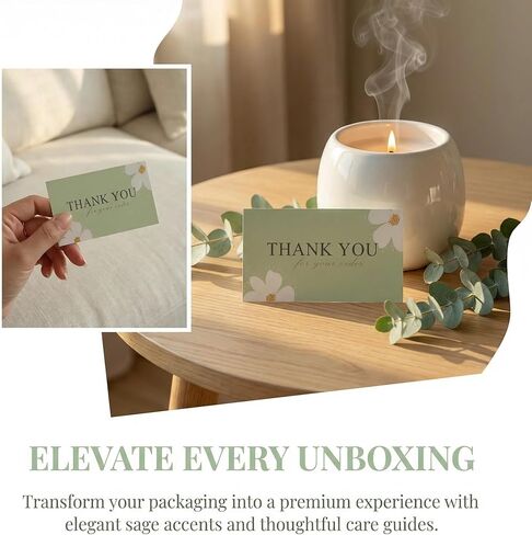 270 Pack Candle Care Instruction Cards for Handmade Candles, 3.5 x 2 Inches Candle Warning Labels and Safety Guide, Premium Cardstock Inserts for Candle Making Supplies and Small Business Packaging in Saudi Arabia