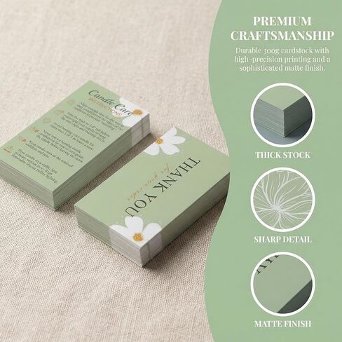 270 Pack Candle Care Instruction Cards for Handmade Candles, 3.5 x 2 Inches Candle Warning Labels and Safety Guide, Premium Cardstock Inserts for Candle Making Supplies and Small Business Packaging in Saudi Arabia