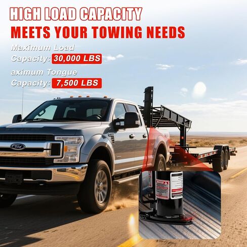 Heavy Duty Gooseneck Trailer Coupler,Fifth Wheel Hitch Adapter with 2-5/16 gooseneck Ball, 8" Vertical Adjustment Range,Round Tube,Heavy-Duty Gooseneck Hitch with Load Pin-30,000 LBS in Saudi Arabia