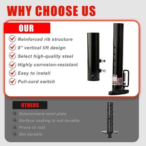 Heavy Duty Gooseneck Trailer Coupler,Fifth Wheel Hitch Adapter with 2-5/16 gooseneck Ball, 8" Vertical Adjustment Range,Round Tube,Heavy-Duty Gooseneck Hitch with Load Pin-30,000 LBS in Saudi Arabia