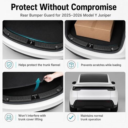 Rear Bumper Guard for 2025 2026 Tesla Model Y Juniper Rear Trunk Bumper Guard Sill Cover Protector for Tesla Model Y Juniper Accessories in Saudi Arabia