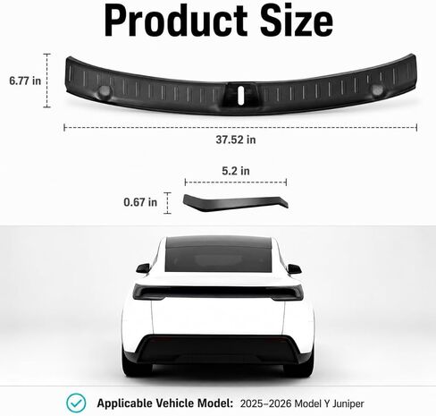 Rear Bumper Guard for 2025 2026 Tesla Model Y Juniper Rear Trunk Bumper Guard Sill Cover Protector for Tesla Model Y Juniper Accessories in Saudi Arabia