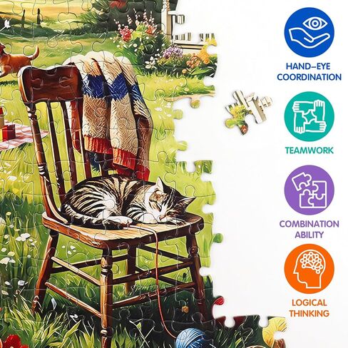 500 Piece Puzzles for Adults – Dreamy Country Afternoon, 500 Piece Puzzle with Numbers on Back, Challenging Family Game Gifts, Home Decor Gift, 21 x 15 in in Saudi Arabia