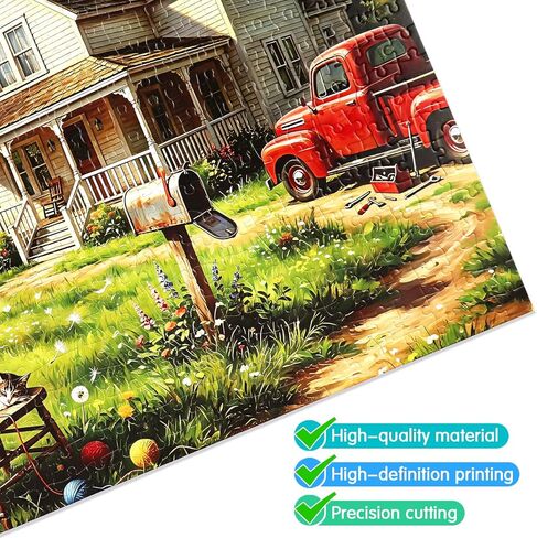 500 Piece Puzzles for Adults – Dreamy Country Afternoon, 500 Piece Puzzle with Numbers on Back, Challenging Family Game Gifts, Home Decor Gift, 21 x 15 in in Saudi Arabia