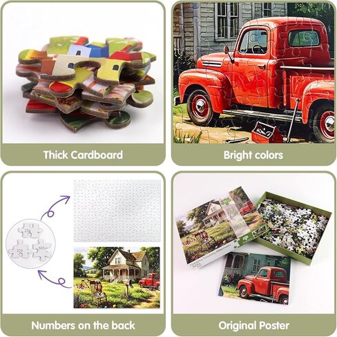 500 Piece Puzzles for Adults – Dreamy Country Afternoon, 500 Piece Puzzle with Numbers on Back, Challenging Family Game Gifts, Home Decor Gift, 21 x 15 in in Saudi Arabia