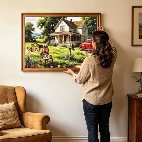 500 Piece Puzzles for Adults – Dreamy Country Afternoon, 500 Piece Puzzle with Numbers on Back, Challenging Family Game Gifts, Home Decor Gift, 21 x 15 in in Saudi Arabia