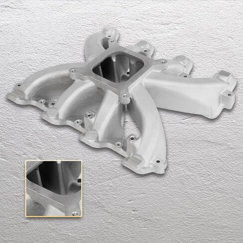 300-132 LS Mid-Rise Carbureted Aluminum Single Plane SBC Intake Manifold Compatible with Chevy Small Block 1997-2007 Cathedral Port fit for GM LS1/LS2/LS6 V8 in Saudi Arabia