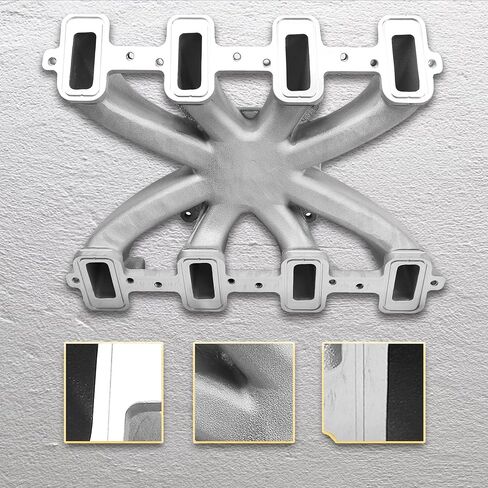 300-132 LS Mid-Rise Carbureted Aluminum Single Plane SBC Intake Manifold Compatible with Chevy Small Block 1997-2007 Cathedral Port fit for GM LS1/LS2/LS6 V8 in Saudi Arabia