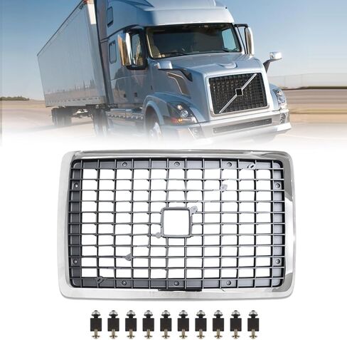 Front Grill Compatible With 04-18 Volvo Vnl Semi Trucks W/O Bug Screen (Grille 1 Piece) in Kuwait