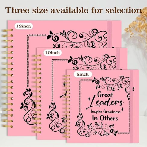 Leader Gift Great Leaders Inspire Greatness In Others Scrapbook Album DIY Album for Boss Leadership Photo Album Book. (Pink, 8x8) in Saudi Arabia