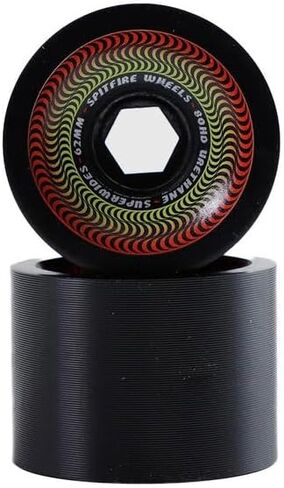 Spitfire Skateboard Wheels 62mm 80HD Superwides Black Soft Cruiser Formula in Saudi Arabia