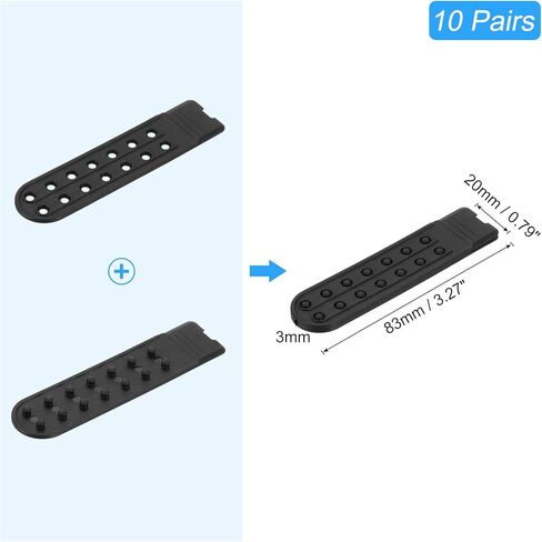 uxcell Snapback Strap Cover Holes Plastic Adjustable Hat Snap Buckle Replacement for Caps Repairing in Kuwait