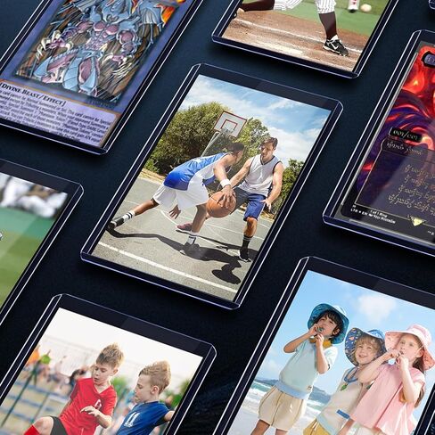 200 Card Sleeves Hard Plastic, 3"X 4" Top Loaders Card Protectors for Trading Sports Baseball Football Game Cards (100 Toploaders +100 Penny Sleeves) in Kuwait