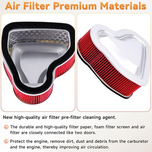 17213-MEA-670 Motorcycle Air Filter Compatible with Honda VTX1300C VTX1300R 2004-2009/VTX1300T 2008-2009/VTX1300S 2004-2008 Retro 2003 Retro SC52 2003-2007/VTX1300 S4 S5 S6 S7 2004-2007 VTX 1300 S in Saudi Arabia
