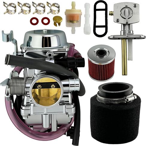 مكربن ​​Bayou 300 مناسب لدراجات Kawasaki KLF300B 2x4 1986-2004 & KLF300C 4x4 1986-2004 ATV مع فلتر هواء مفتاح الوقود in Kuwait